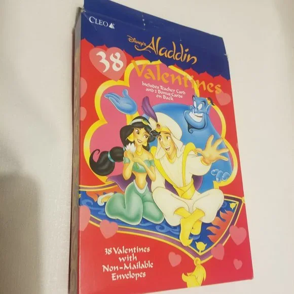 17 vtg Disney valentines- Aladdin, Cinderella, Mickey - Picture 12 of 12